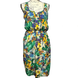Everly Floral Sleeveless Dress Size Large